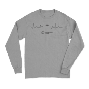 Fishing Cardiogram Men Long Sleeve Shirt